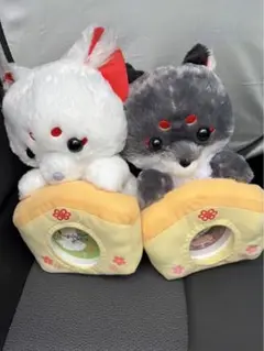 ちょコンとキツネ　ぬいぐるみ時計　セット