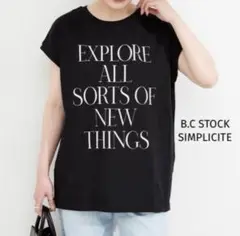 B.C STOCK SIMPLICITEノースリーブロゴT