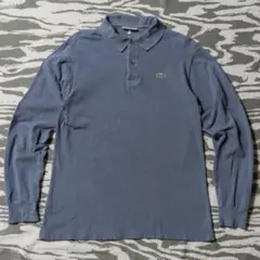 70s フランス製 LACOSTE ラコステ フレラコ 長袖 ポロシャツ 鹿の子