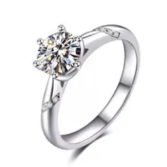 【新品】1ct 相当 リング 指輪 シルバー925 プラチナ 8.5号