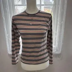 【BURBERRY】【訳あり】ストライプ 長袖Tシャツ