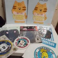 ビンテージ　昭和レトロ　未使用　猫さん　うさぎさん　犬　ワッペンセット