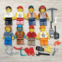 【匿名配送】LEGO ミニフィグ 8体 街の人々 アイテムセット