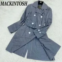 【美品】マッキントッシュ トレンチコート リネン シェルボタン ベルト付 春秋