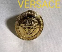 正規新古 ヴェルサーチ ヴィンテージ メデューサ×グレカロゴ オーバルブローチ金