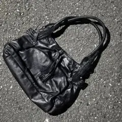 00s archive y2k grunge leather hand bag