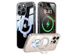 iPhone 16 Pro 用ケース クリア 角度自在 MagSafe対応