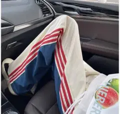 トラックパンツ バイカラー ジャージ ラインパンツ ストライプ トリコロール