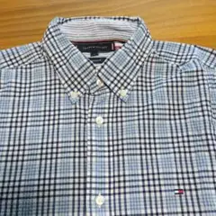 Tommy Hilfiger トミーフィルフィガー夏物七分袖サッカーシャツ