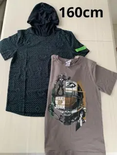 未使用　男の子　半袖Tシャツ　ゲーム　パーカー　Tシャツ　2点セット　160cm