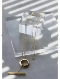 ボンジュールサガン　ロングネックレス　ゴールド　新品