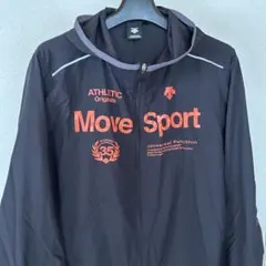Move Sport ウィンドブレーカー パーカー　黒　オレンジ　薄手　美品