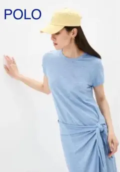 新品‼︎ ラルフローレン♡ ロングワンピース リネン ラップドレス ライトブルー