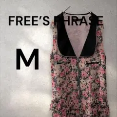 トップス　ノースリーブ花柄チュニック　フリーズフレーズ　M