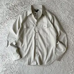 ギャップ 00s GAP コットンシャツ デッドストック S ベージュ