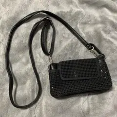 スタッズ付きブラックパーティーバッグ　BLACK