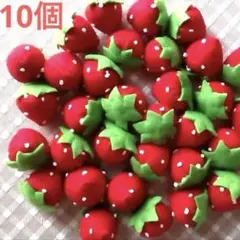 ハンドメイドフェルトままごと★イチゴ10個