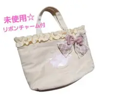 【未使用】青木美沙子×NINA'S トートバッグ アイボリー フリル アイボリー