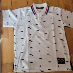 ★サマーセール！PiCNiC 魚プリント ポロシャツ 130　ミキハウス