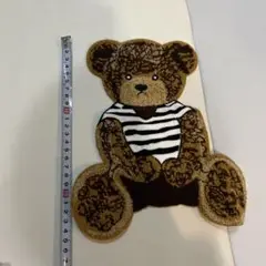 クマのワッペン ストライプシャツ