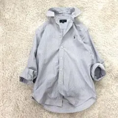 Ralph Laurenラルフローレン ストライプ コットン 長袖シャツ ポニー