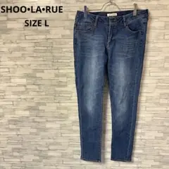シューラルー　デニム　【L】　ブルー　おしゃれ　シンプル　着回し　ストレッチ
