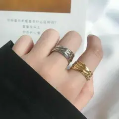 新品☆安心のメルカリ便☆ 2つセット ☆ お洒落リング ☆ 指輪 ☆ シンプル☆