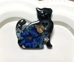 再販不可。マトリカリア♡ねこレジンヘアゴムブローチ