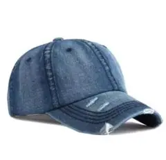 新品 デニムキャップ キャップ 野球帽 帽子 ネイビー コットン ユニセックス