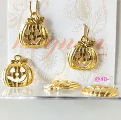 18732…ハロウィンかぼちゃチャーム(4個)￥360-