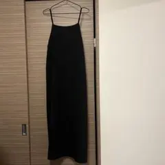 ブラックキャミワンピース サイドポケット付き
