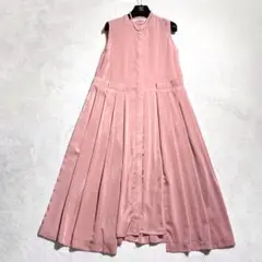 美品✨RayBEAMS プリーツ ロングワンピース ピンク