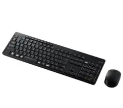 エレコムワイヤレスフルキーボード静音設計マウスセットTK-FDM116SKMBK