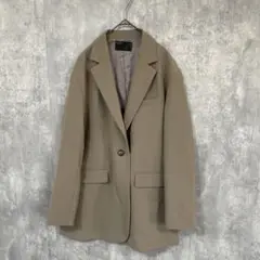 Noble ノーブル　エステルソフトカルゼロングスリットジャケット　ベージュ　M