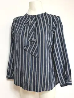 1【値下げ】送料込み　ジュンヌギャルソン　ブラウス 　ストライプ　M