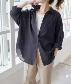 Spick & Span ガーメントダイカシュクールシャツ