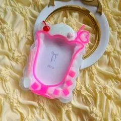 ピンク クリームソーダカードケース トレカケース アイス チェリー スプーン