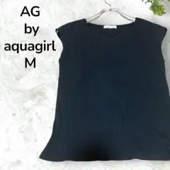 【人気】AG by aquagirl アクアガール リブノースリーブ ブラックM