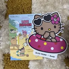 オリーブヤング　オリヤン　OLIVE YOUNG サンリオ　キティ　うちわ