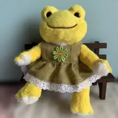 かえるのピクルス服　ポケピク　　 インド綿の夏ワンピース　Ａ