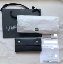 クロムハーツCHROME HEARTS ウェーブウォレットクロスボタン新品未使用