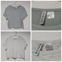 H&M DIVIDED グレー ショートスリーブ Tシャツ XL 2枚セット