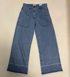 【モンクレール】Moncler　ワイドパンツ ジーンズ ブルー 38