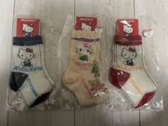キティちゃん靴下　3足セット 新品12〜15㎝