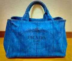 PRADA プラダ カナパ Lサイズ トート デニム