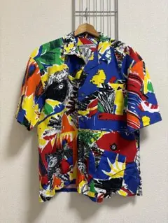 キャサリンハムネット　 半袖シャツ　総柄　M Y4563