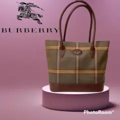 BURBERRYS バーバリーズ チェックトートバッグ キャンバス