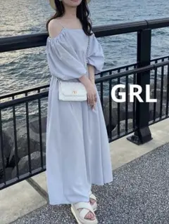 GRL グレイル 袖2Way オフショルダー フレア ワンピース free