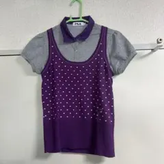 FILA ポロシャツ グレー/パープル