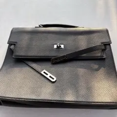 ブラックレザー ビジネスバッグ